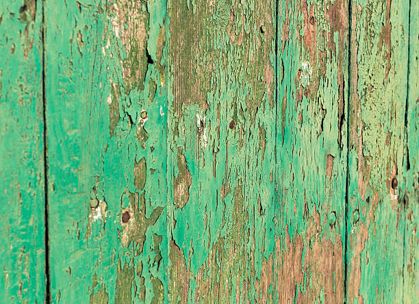 istock Closeup texture green wooden fence 474512484