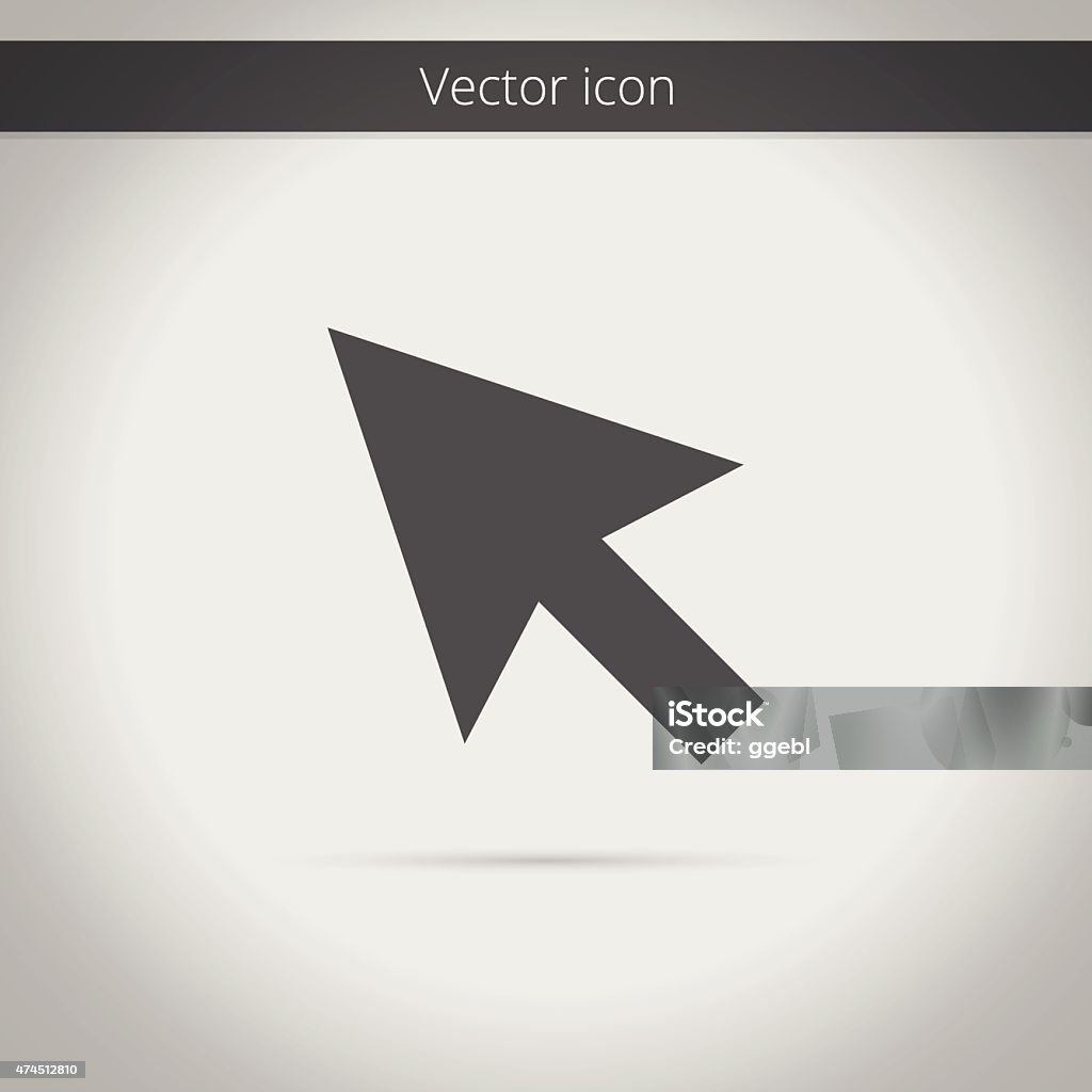Clean vector icon Clean modern isolated vector cursor symbol icon 2015 stock vector