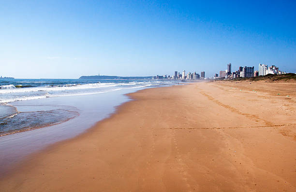 istock Low Tide at Durban Beachfront with Hotels in Background 474515630
