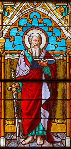 istock Banska Bela - St. Pautl the Apostle on windowpane 474516962