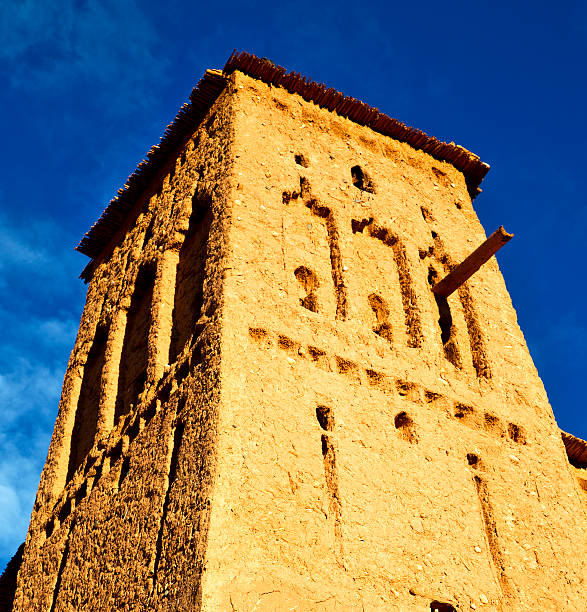 istock africa  in histoycal maroc  old construction  and the blue cloud 474517816