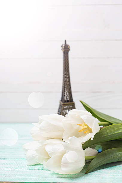 istock Postcard with elegant  flowers and Eiffel tower 474517928