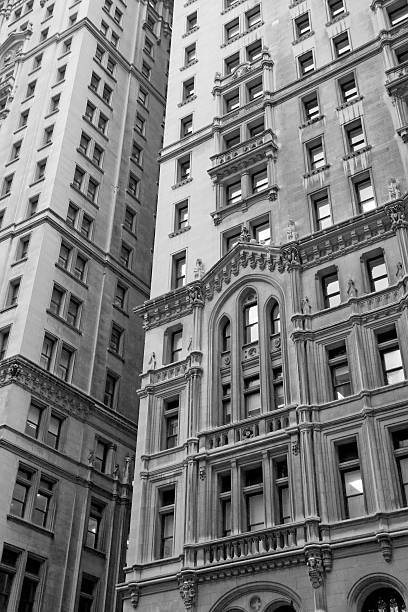 istock Monochromatic view of the old skyscrapers. 474518221