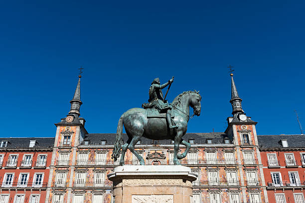 istock Plaza Mayor in Madrid against a clear blue sky 474521743