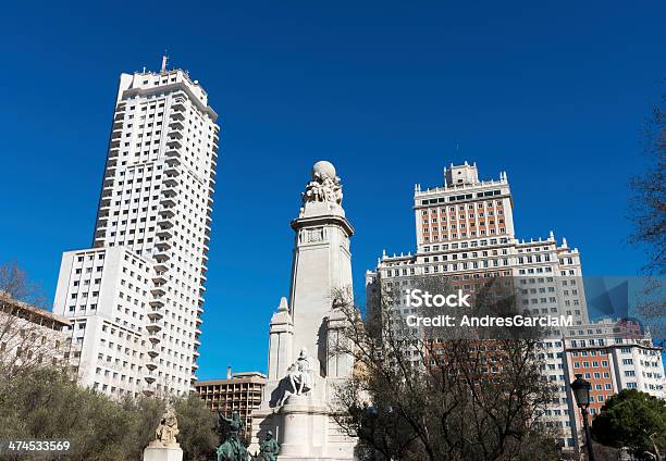 Wolkenkratzer In Plaza De España In Madrid Stockfoto und mehr Bilder von Architektur - Architektur, Außenaufnahme von Gebäuden, Bauwerk