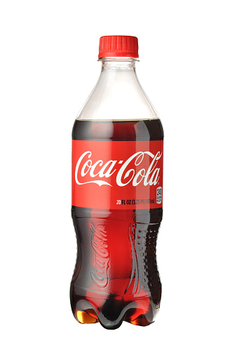 Los Angeles, California, USA - May 19, 2015: - Photo of Coca-Cola classic plastic bottle. Coca Cola is the most popular carbonated soft drink beverages sold around the world