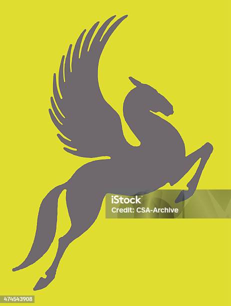 Ilustración de Pegasus y más Vectores Libres de Derechos de Caballo - Familia del caballo - Caballo - Familia del caballo, Mitología, 2015