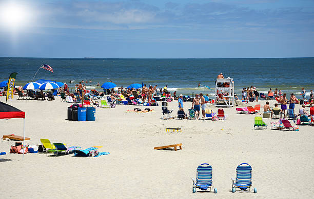 People at the beach,Tybee Island,Savannah - Georgia,USA