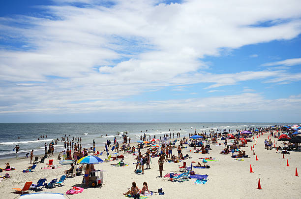 People at the beach,Tybee Island,Savannah - Georgia,