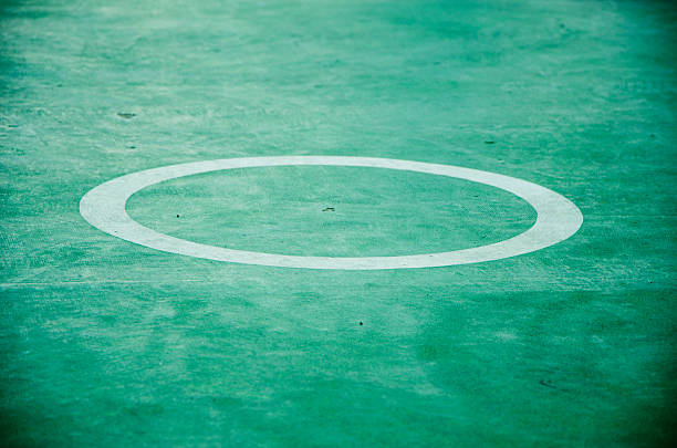 single circle in the green sport field