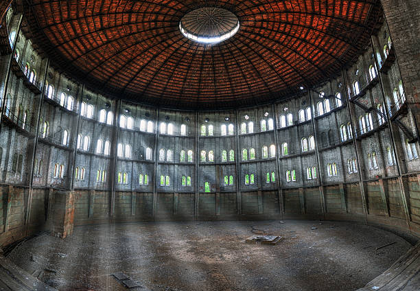 istock Interior the old destroyed an abandoned gasworks 474548688