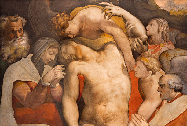 istock Rome - Deposition of the cross fresco 474549426