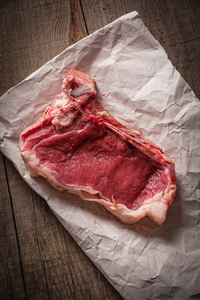 istock Piece of meat on paper 474550482