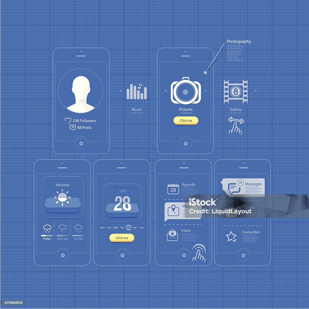 Basic Info Ui Infographics Design Ui Elements Stock Illustration - Download Image Now ...