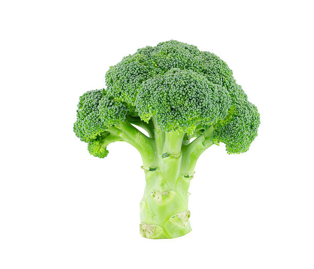 Broccoli isolate on white with clipping path stock photo