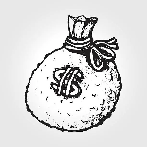 Vector illustration of Money sack