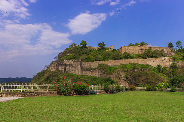 Kangra Fort, Dharamshala, Himachal Pradesh, India The Kangra Fort, is located 20 kilometers from the town of Dharamsala on the outskirts of the town of Kangra and 26 kms from Mcleodganj , India.  himachal pradesh photos stock pictures, royalty-free photos & images