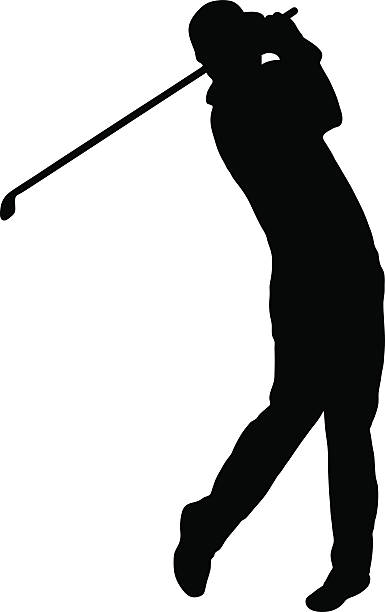 Golfer silhouette Golfer silhouette isolated golf silhouettes stock illustrations