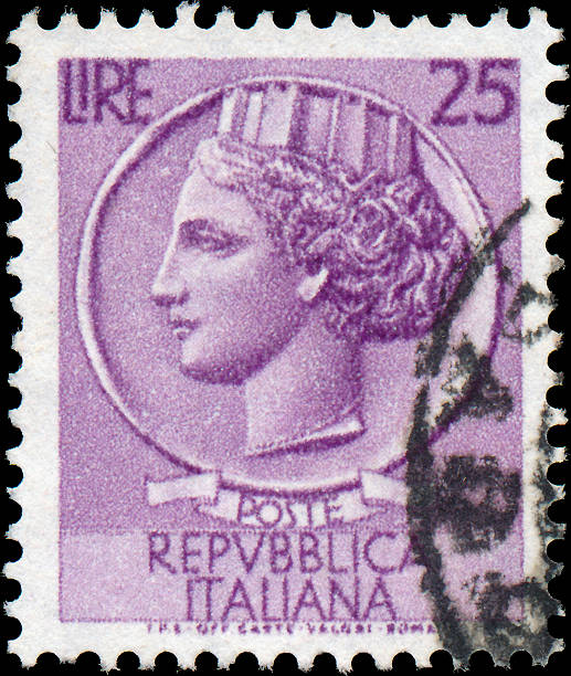 istock Sstamp printed in Italy shows Italia Turrita 474574557