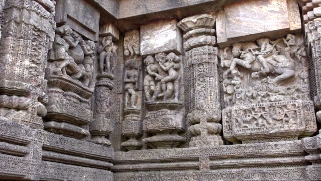 erotic  art sculptures on Konark sun temple, India