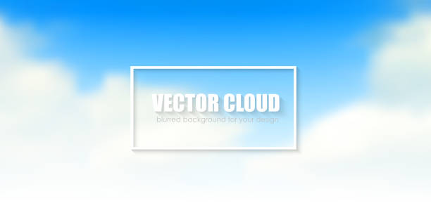 ilustrações, clipart, desenhos animados e ícones de céu azul com nuvens.   vetor de fundo - meteorology season sun illustration and painting