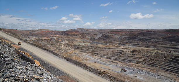 istock Open cast copper mine in Africa 474586135