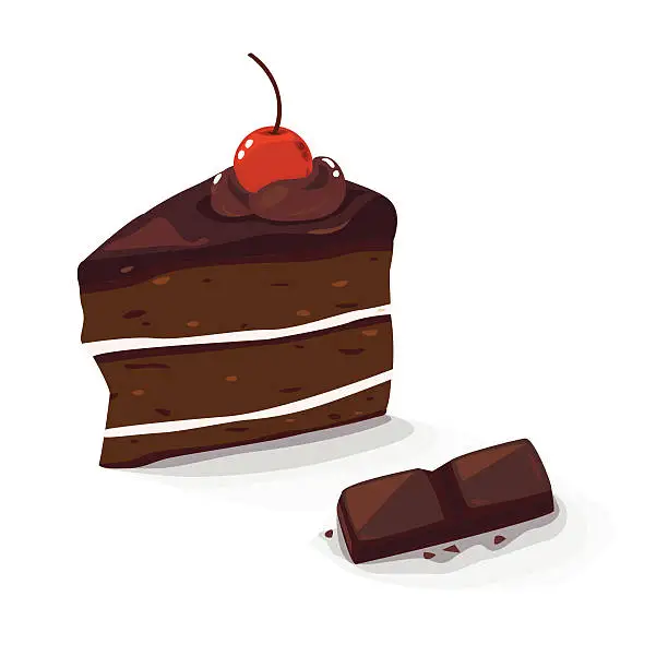 Vector illustration of shock cake