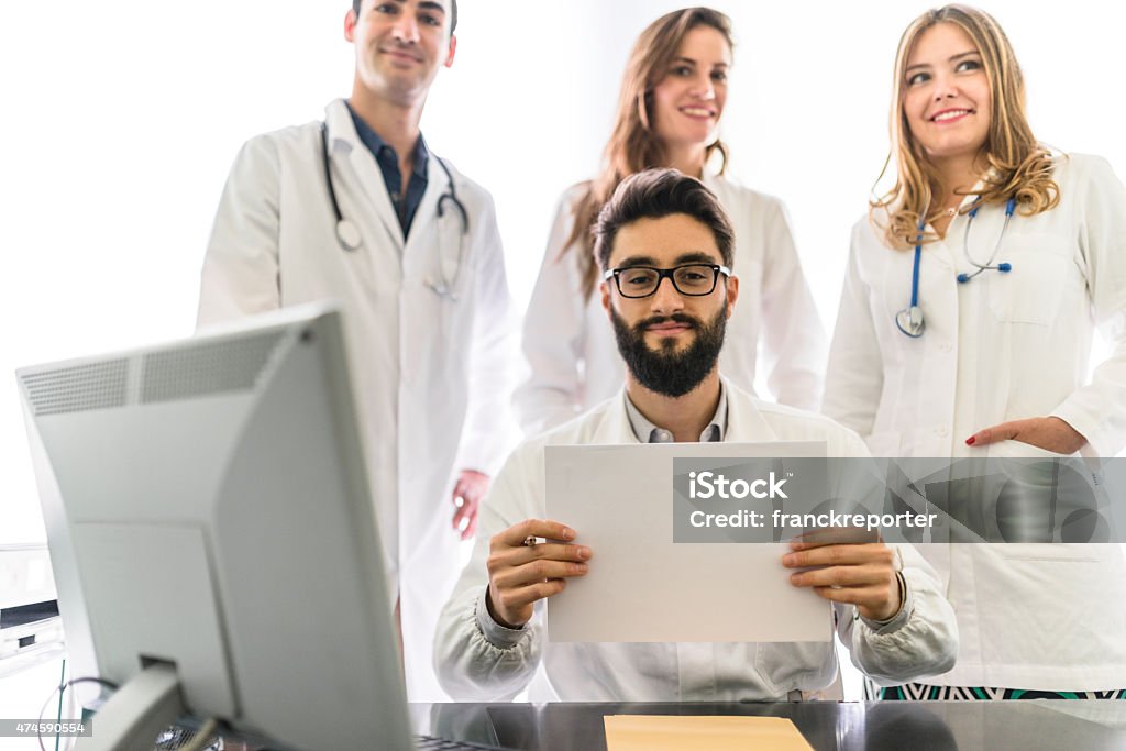 Teamwork of doctors in the office for a meeting Billboard Stock Photo