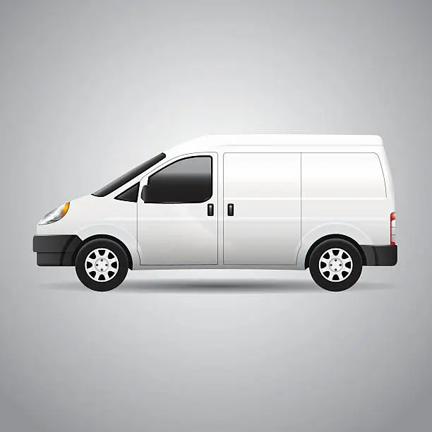 Vector illustration of Delivery Van - Vector