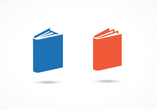 Book icons Book icons set on white with shadow textbook stock illustrations