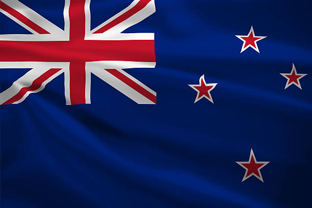 istock New Zealand flag blowing in the wind 474600975