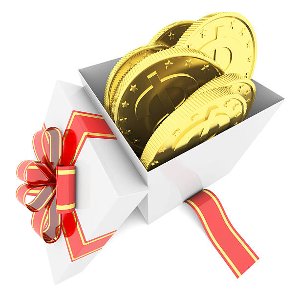 istock Gold coins in a gift box 474602153
