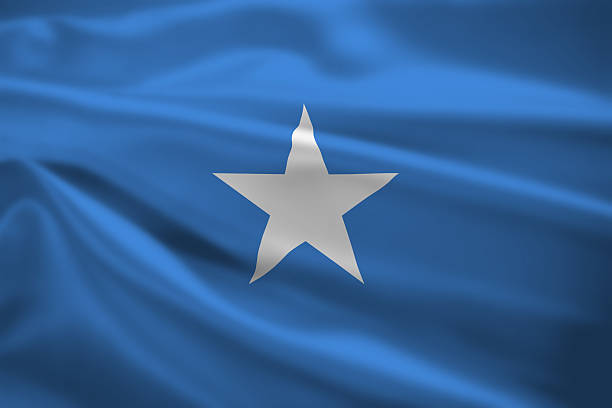 istock Somalia flag blowing in the wind 474602453