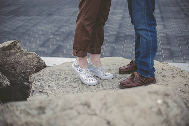 istock Woman and Man Smiling and Hugging 474602550