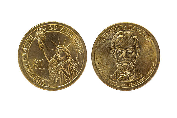 istock One US dollar obverse and reverse coin 474602957