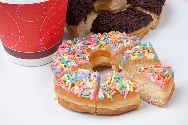 istock Colorful and chocolate Donut with coffee 474603283