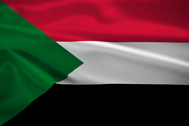 istock Sudan flag blowing in the wind 474604577