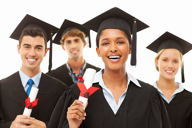 istock Graduates Holding Bachelor's Degree - Isolated 474605677