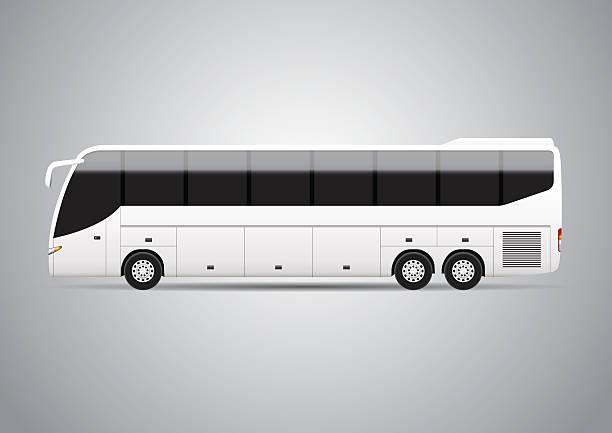 bus-vektor - tour bus stock-grafiken, -clipart, -cartoons und -symbole