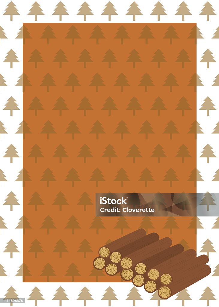 Logs Background Vector logs background, 5x7" with trees and logs. 2015 stock vector