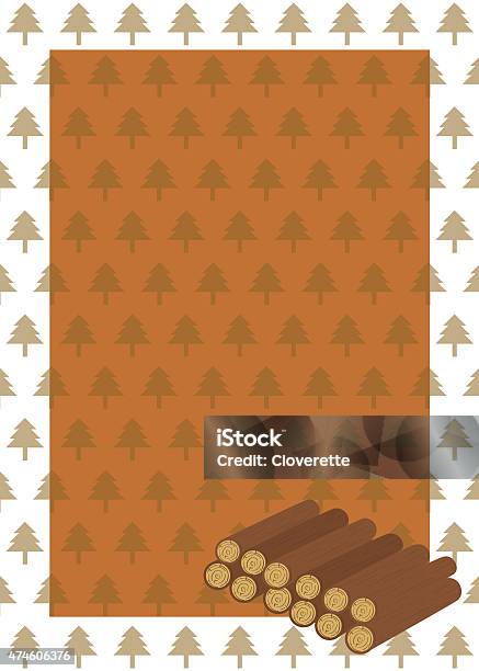 Logs Background Stock Illustration - Download Image Now - 2015, Border - Frame, Forest