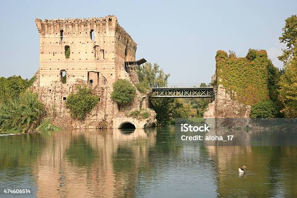 Vecchio Ponte Romano Rovina In Italia - Fotografie stock e altre immagini di 2015 - 2015, Acqua, Albero