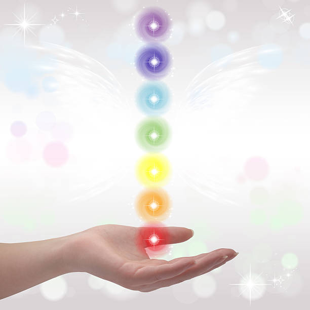 istock Healing Hand and seven chakras 474609040