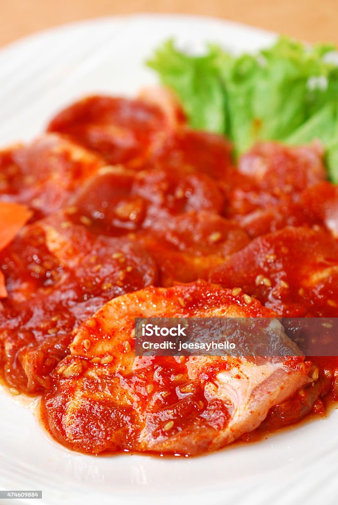 Beef Sliced Korean food 2015 Stock Photo