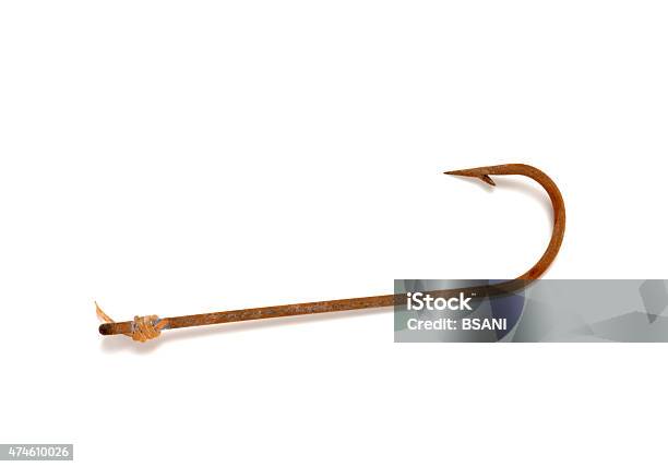 Rusty Old Fish Hook Stock Photo - Download Image Now - Fishing Hook,  Old-fashioned, 2015 - iStock