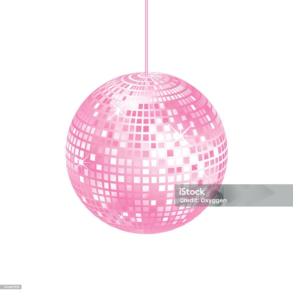 Disco ball on pink. Silver disco ball in water with light reflections.  26260974 Stock Photo at Vecteezy