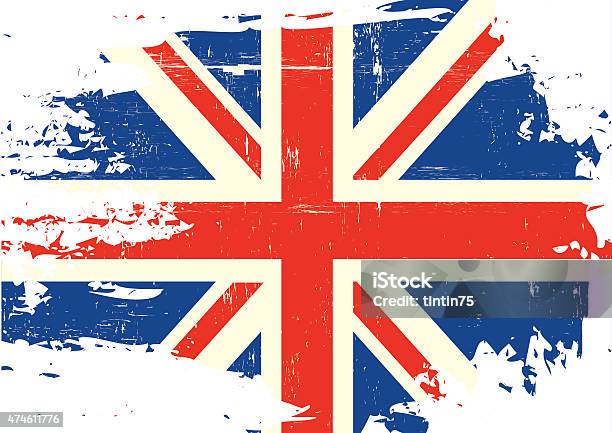Scratched Uk Flag-vektorgrafik och fler bilder på Englands flagga - Englands flagga, Storbritannien, England