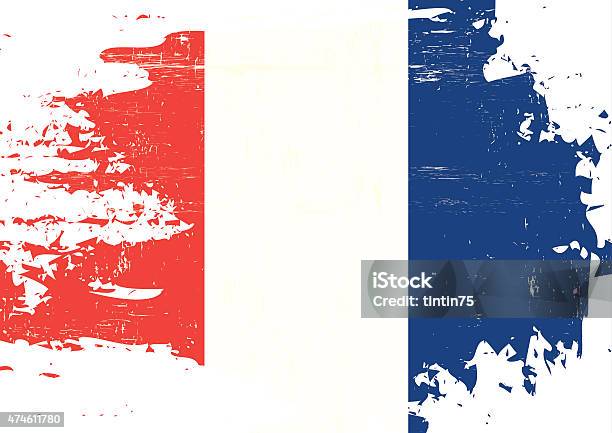 Scratched French Flag Stock Illustration - Download Image Now - 2015, Abstract, Army