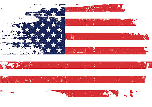 ilustrações, clipart, desenhos animados e ícones de arranhado eua bandeira - usa politics flag american culture