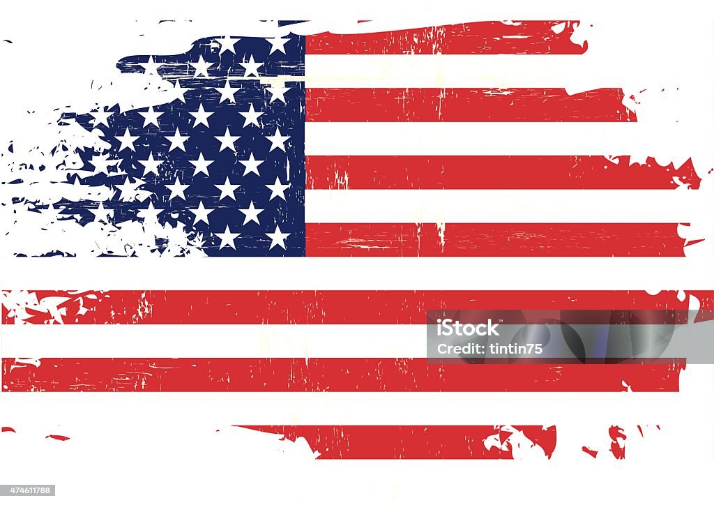 Scratched US Flag An american flag with a grunge texture American Flag stock vector